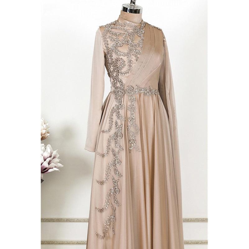 Champagne Elegance Golden Rose Muslim Evening- Parties - Trendy Mix