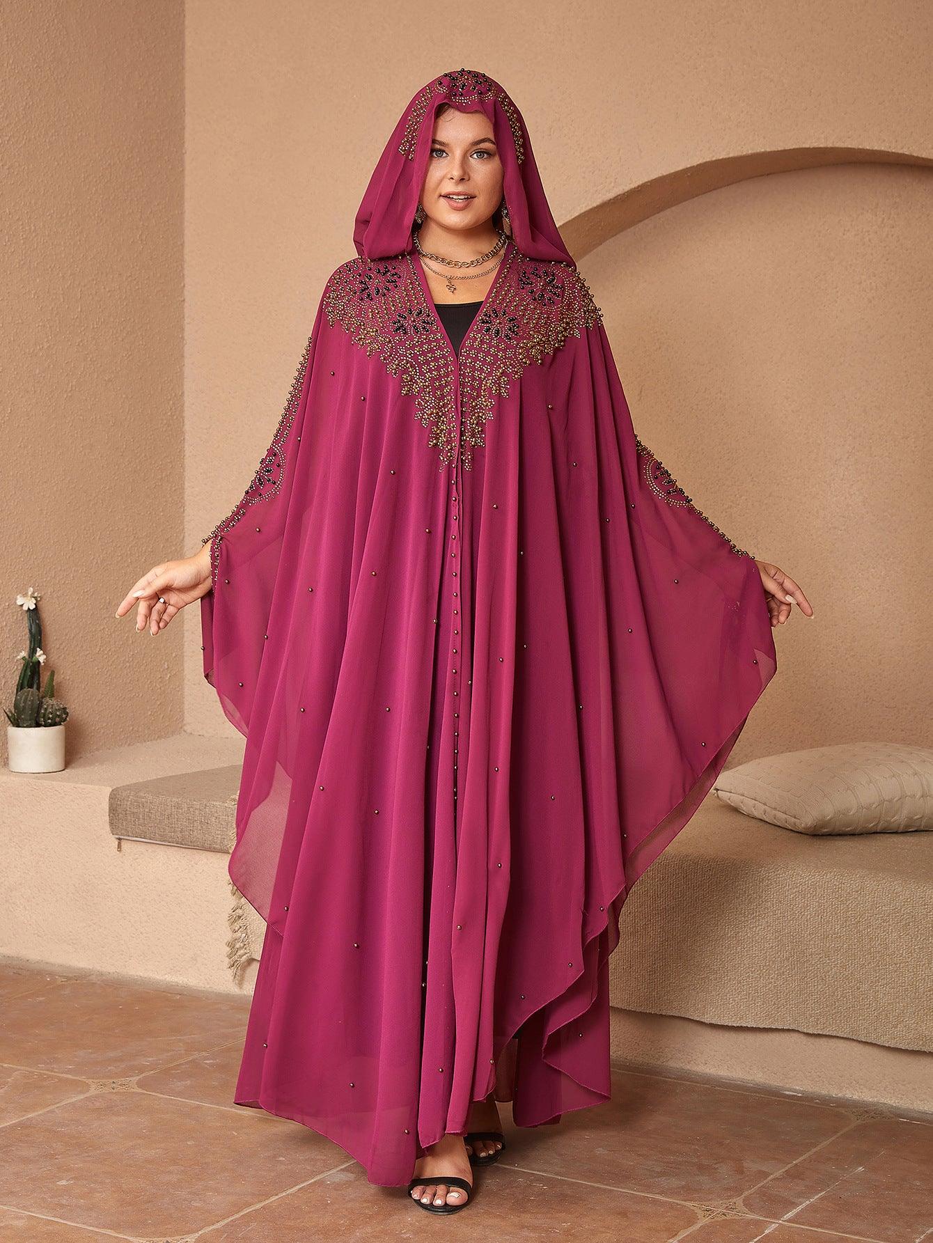 Elegant Hooded Chiffon Cloak for Muslim Women - Trendy Mix