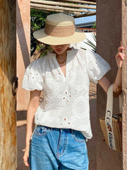 Holiday French Style Shirt For Women - Trendy Mix