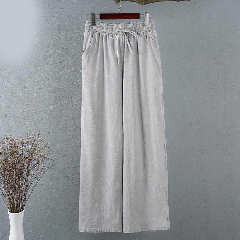 Women's Thin Cotton And Linen Wide-leg Pants - Trendy Mix