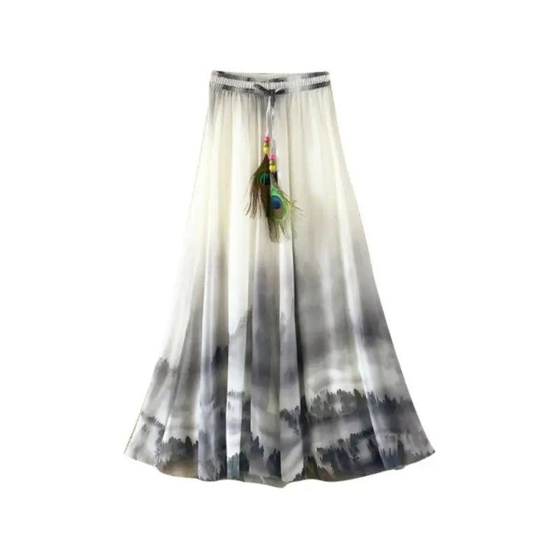 Big Swing Beach Skirt Floral Chiffon - Trendy Mix