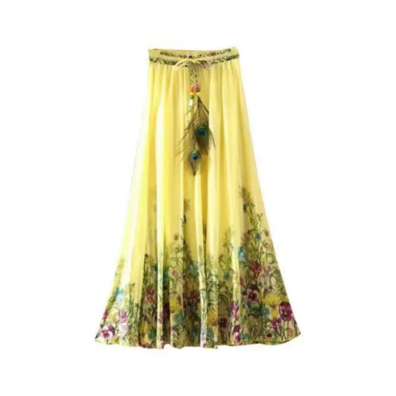 Big Swing Beach Skirt Floral Chiffon - Trendy Mix