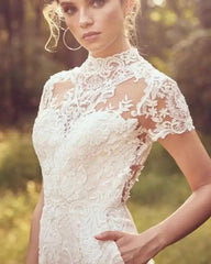 Elegant White Bridal Jumpsuit with Short Sleeves for Weddings - Trendy Mix