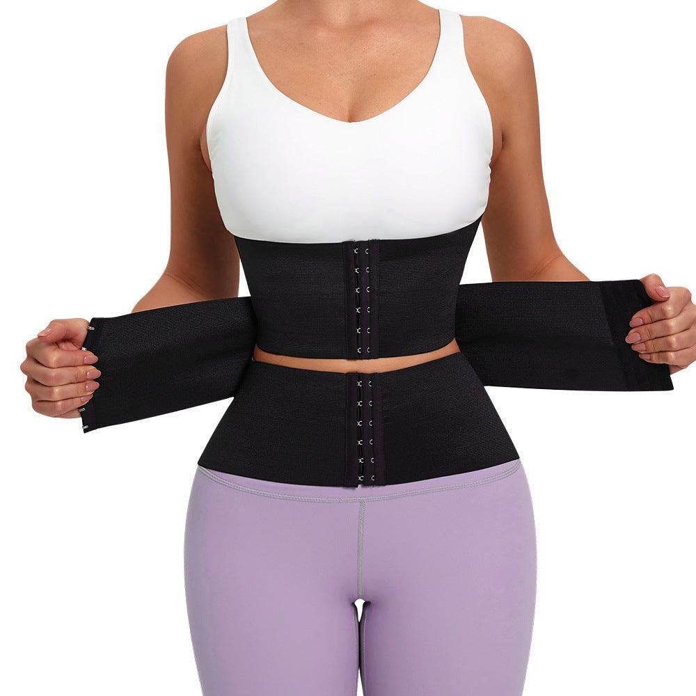 Body Sculpting Strap Breasted Belly Contracting Yoga Waistband - Trendy Mix