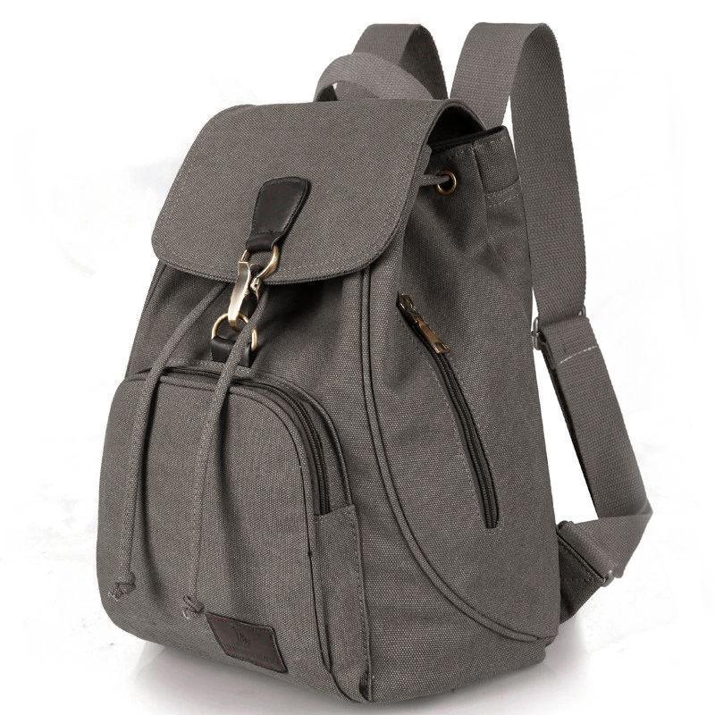 Vintage Women's Canvas School Backpack for Students - Trendy Mix