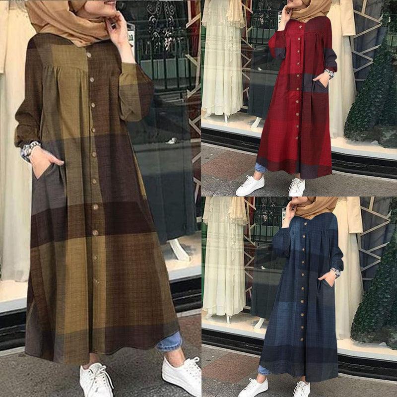 Women's Printed Casual Retro Long - Hejab outfit - Trendy Mix