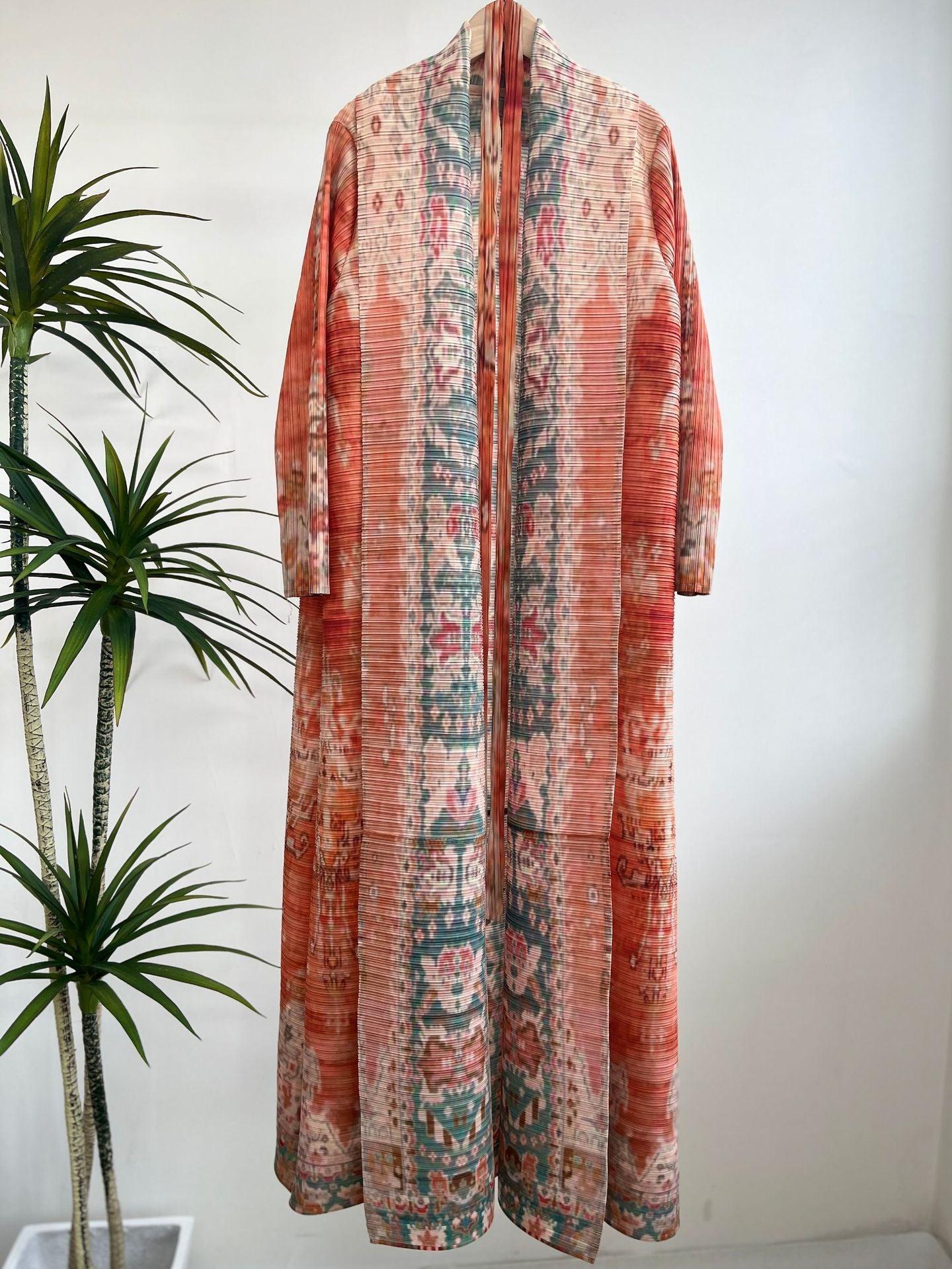 Breathable Printed Loose Fit Cloak Coat for Women - Modest Muslim Attire - Trendy Mix