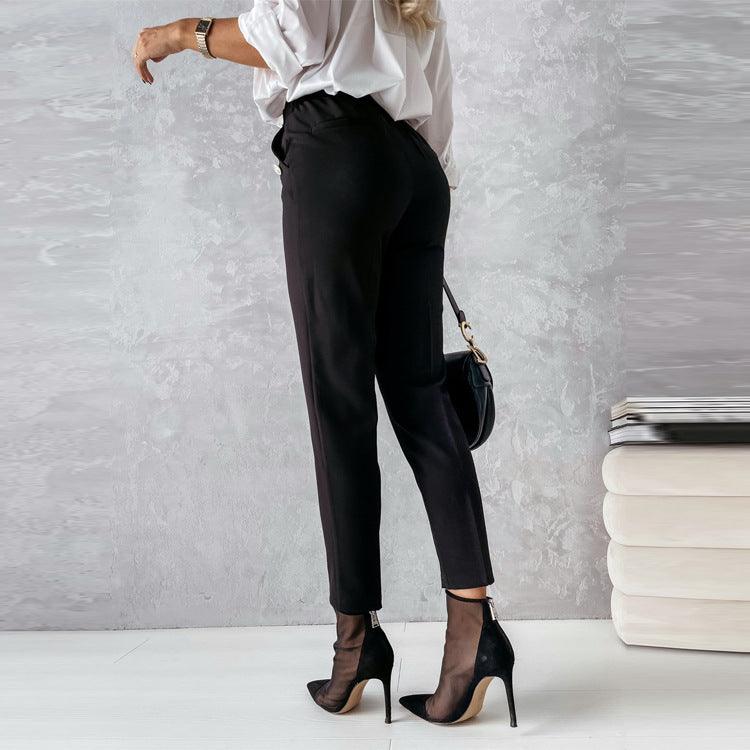 Women Tailored Trousers Casual Fashion Foot Pants - Trendy Mix