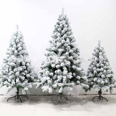 Flocked White Snow Christmas Tree for Holiday Decorating - Trendy Mix