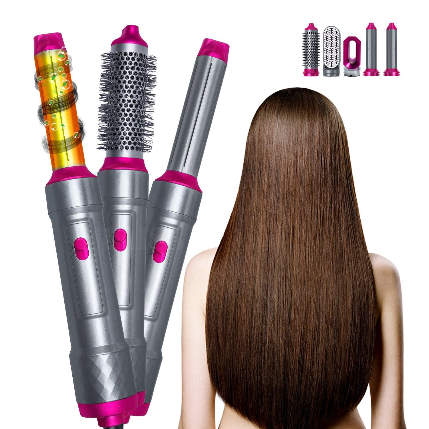 Five In One Multi-headed Hot Air Comb Combination Automatic Curling Iron Set - Trendy Mix