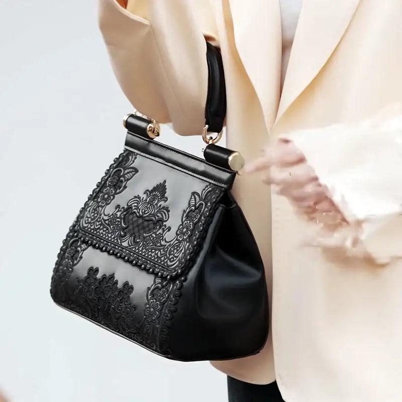 Elegant Hollow Design Handbag - Trendy Mix