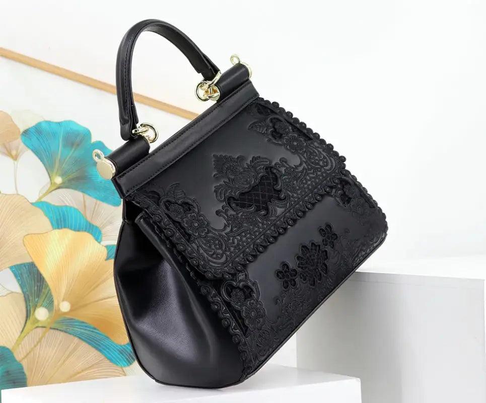 Elegant Hollow Design Handbag - Trendy Mix