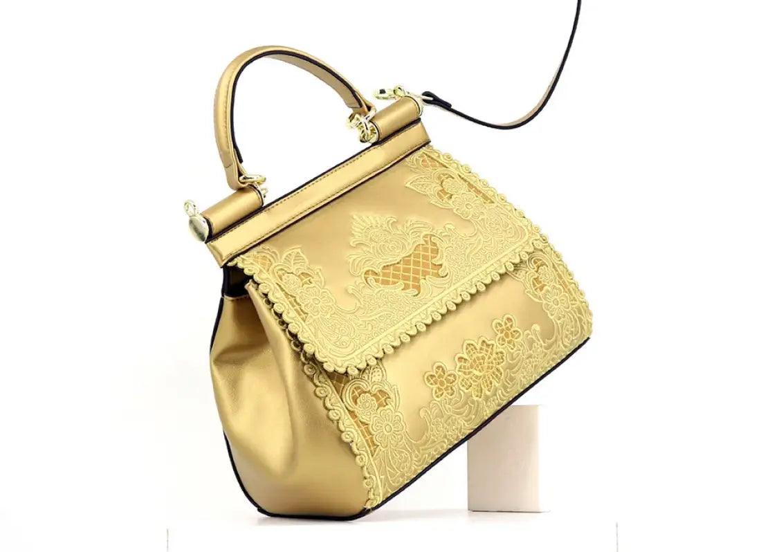 Elegant Hollow Design Handbag - Trendy Mix