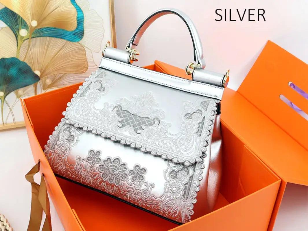 Elegant Hollow Design Handbag - Trendy Mix