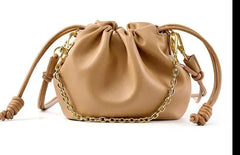 Sustainable Chic Leather Bucket Crossbody Bag by TrendyMix - Trendy Mix