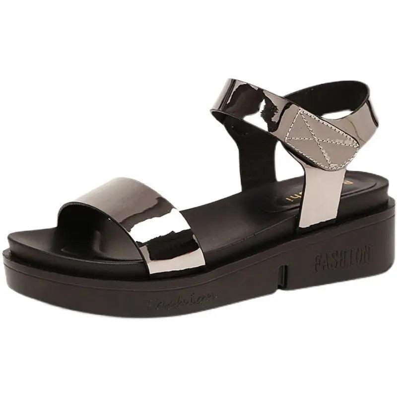 Trendy Leather Velcro Summer Sandals for Women - Trendy Mix