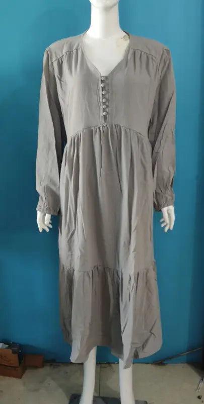 Cotton Linen Dress - Trendy Mix