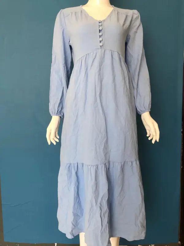 Cotton Linen Dress - Trendy Mix