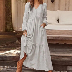 Cotton Linen Dress - Trendy Mix