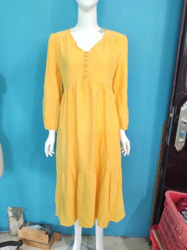 Cotton Linen Dress - Trendy Mix