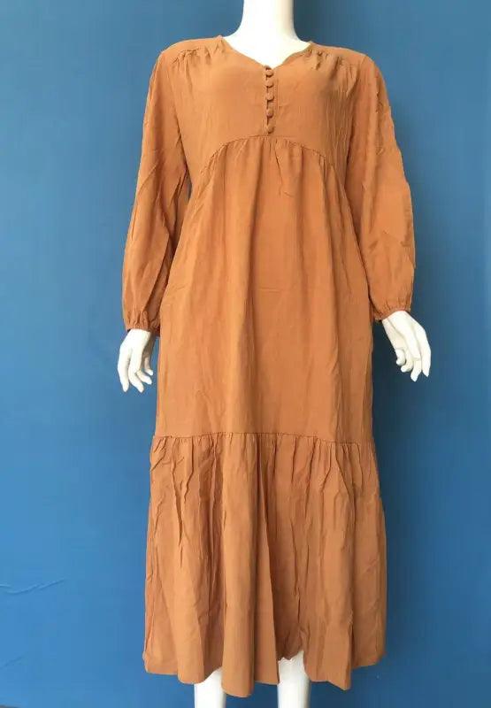 Cotton Linen Dress - Trendy Mix