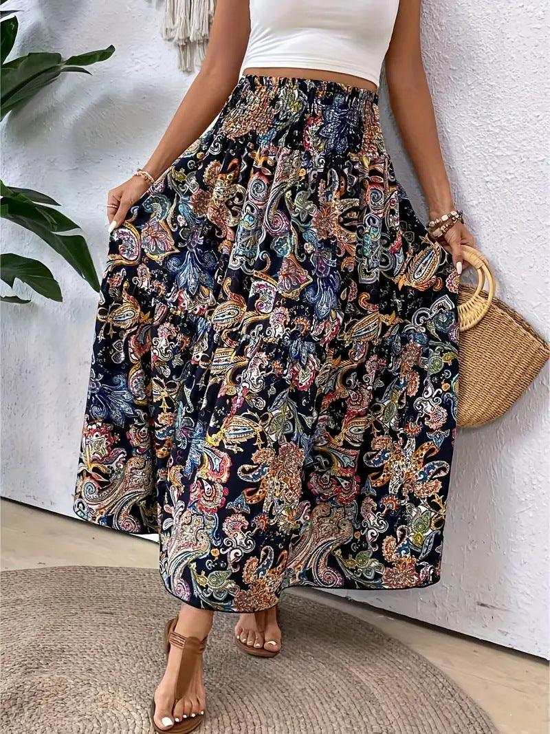 Summer Women's Comfort And Casual Beach Print Skirt - Trendy Mix