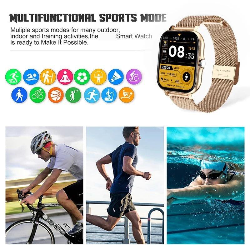 Y13 Smart Fitness Watch with Heart Rate Monitor and Bluetooth Calling - Trendy Mix