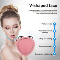 Compact Microcurrent Facial Lifting Device with Dual Roller Massager for Edema Reduction and Skin Firming - Trendy Mix