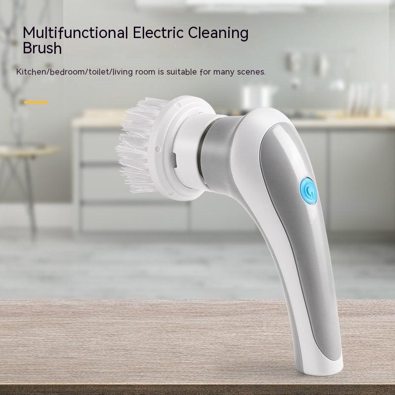 Cordless Electric Spin Scrubber with 4 Brush Heads for Effortless Cleaning - Trendy Mix