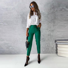 Women Tailored Trousers Casual Fashion Foot Pants - Trendy Mix