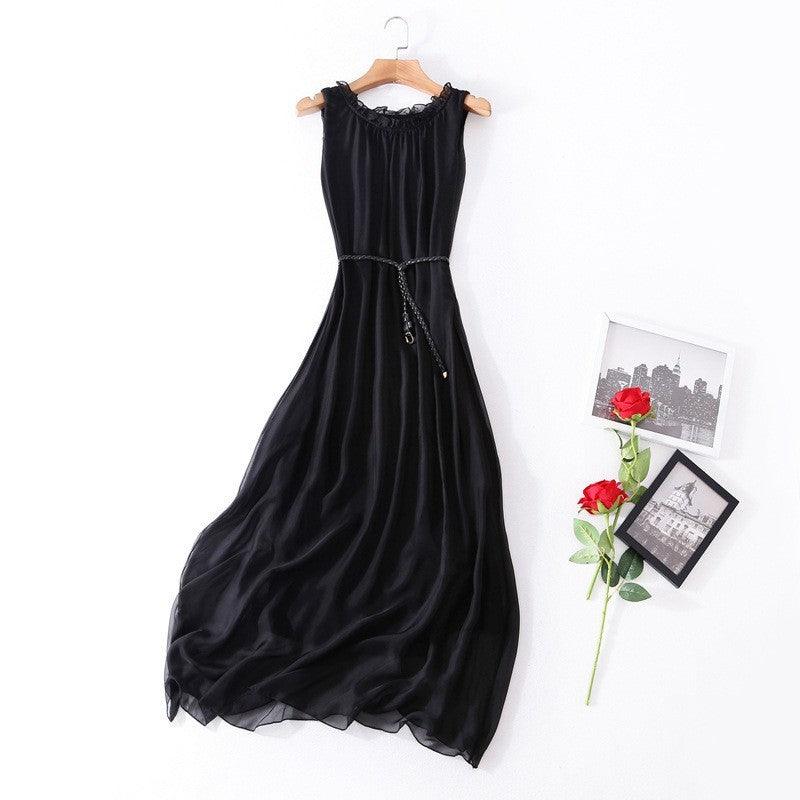 Elegance Sleeveless Holiday Slim Looking Vest Dress - Trendy Mix