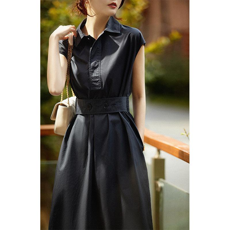 Ladies Cotton POLO Neck Short Sleeve Dress - Trendy Mix