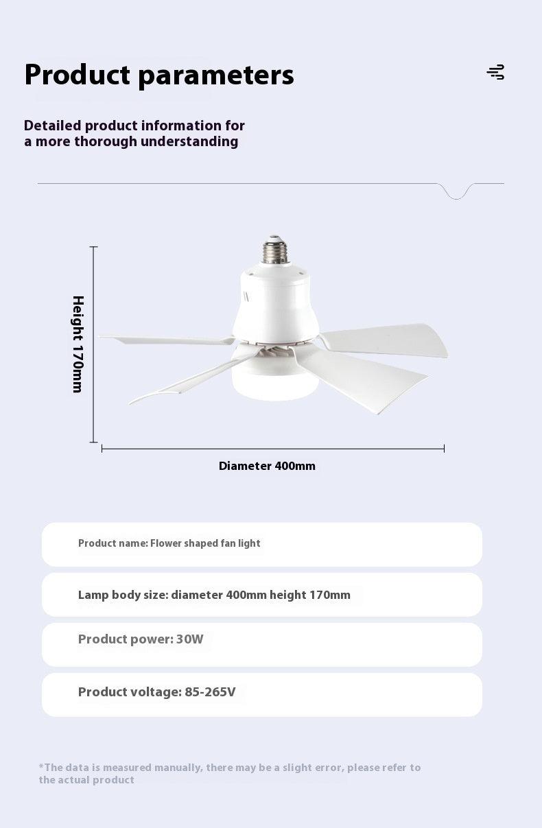 Dimmable Integrated Fan Light for Home and Dorm Rooms - Trendy Mix