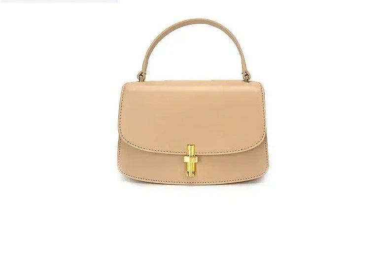 Chic Textured Camel Leather Shoulder Bag for Modern Elegance - Trendy Mix