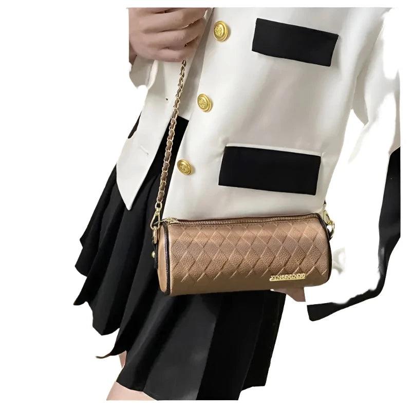 Chic Eco-Friendly Chain-Embellished Shoulder Bag - Trendy Mix