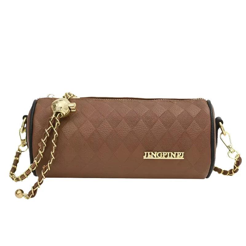 Chic Eco-Friendly Chain-Embellished Shoulder Bag - Trendy Mix