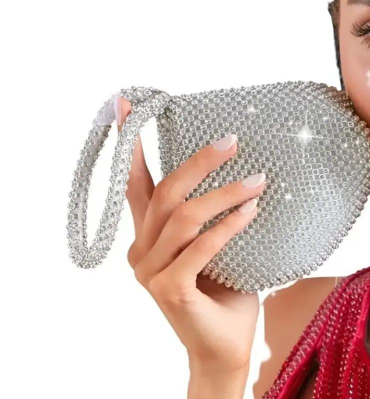 Chic Rhinestone Evening Clutch: Sparkling Sophistication - Trendy Mix