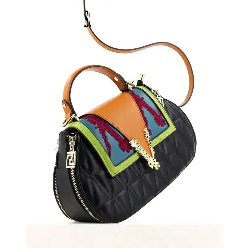 Sophisticated Embroidered Shell Tote - Trendy Mix