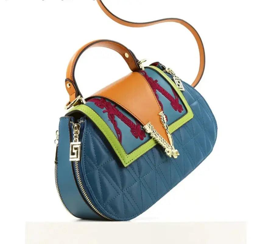 Sophisticated Embroidered Shell Tote - Trendy Mix