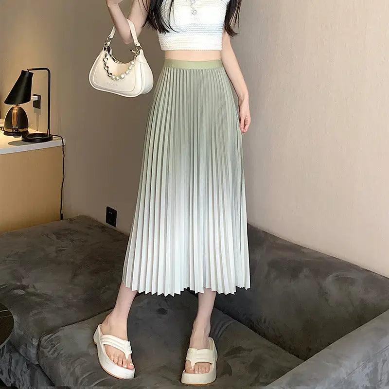 Elegant Gradient Swing Skirt - Trendy Mix