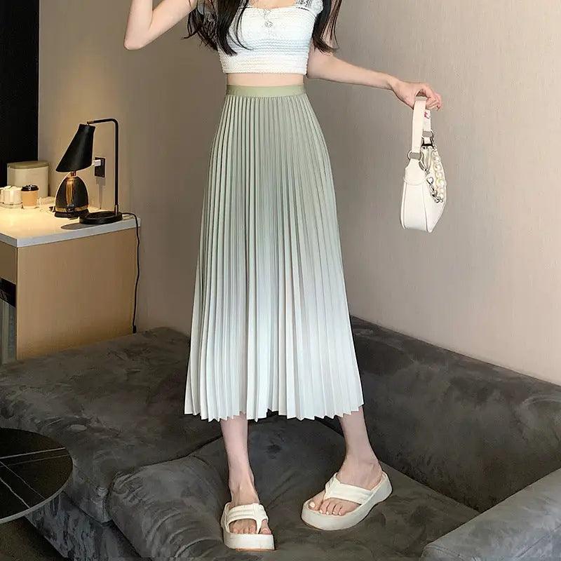 Elegant Gradient Swing Skirt - Trendy Mix