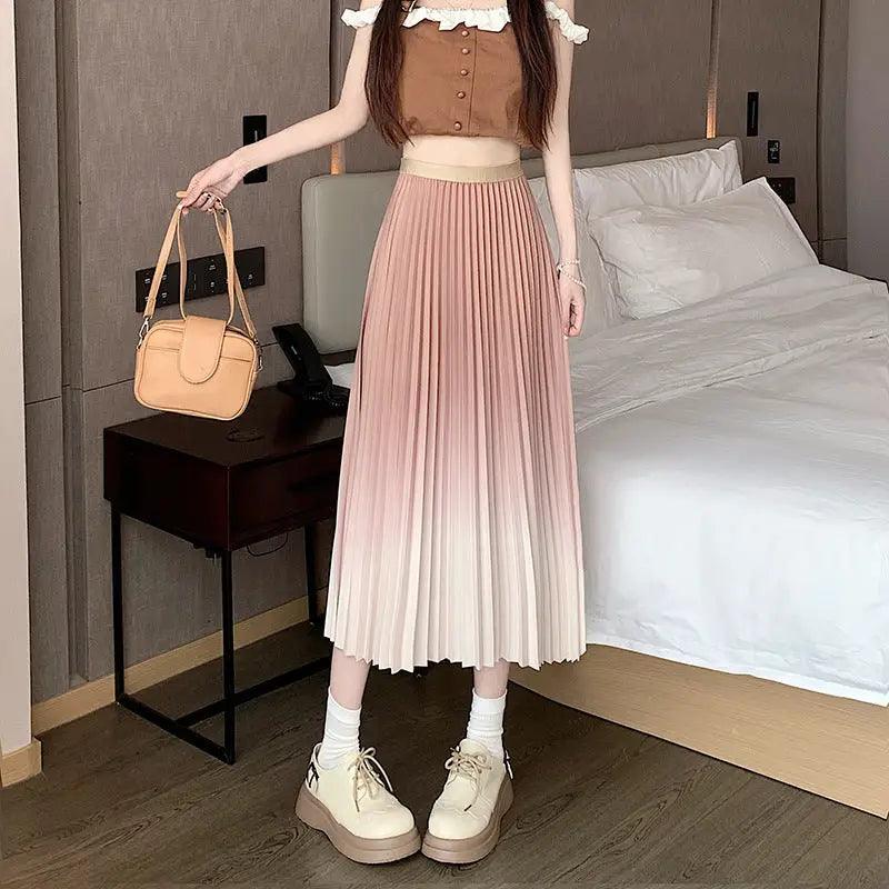 Elegant Gradient Swing Skirt - Trendy Mix