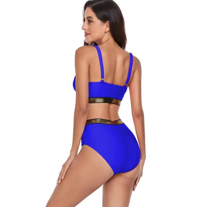 Elegant High-waist Tankini Set - Trendy Mix