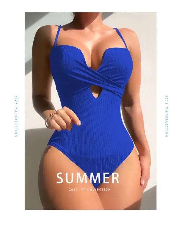 Chic Slimming One-Piece Swimsuit - Trendy Mix