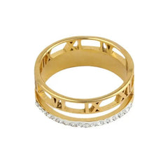 Elegant Stainless Steel Hollow Ring For Women - Trendy Mix