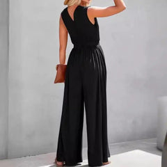 Chic V-Neck Sleeveless Jumpsuit for Every Occasion - Trendy Mix