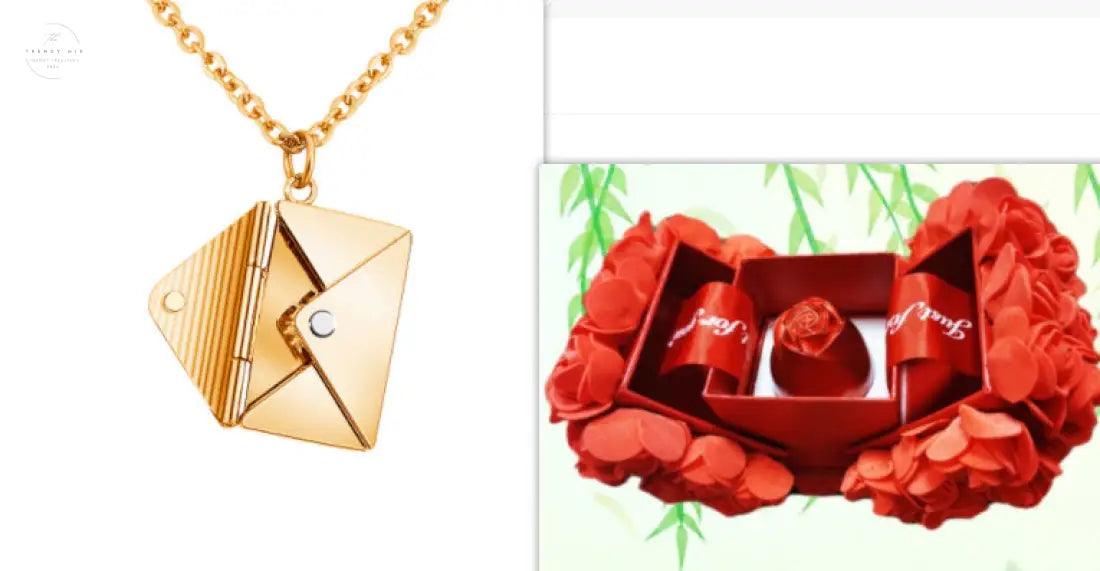 Envelope Letter Pendant Necklace for Women - Perfect Fashion Jewelry Gift for Girlfriends - Trendy Mix