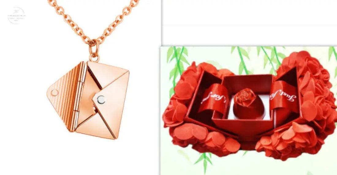 Envelope Letter Pendant Necklace for Women - Perfect Fashion Jewelry Gift for Girlfriends - Trendy Mix