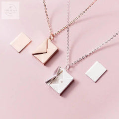 Envelope Letter Pendant Necklace for Women - Perfect Fashion Jewelry Gift for Girlfriends - Trendy Mix