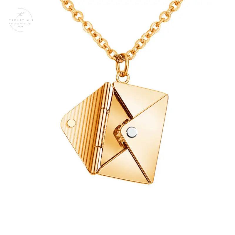 Envelope Letter Pendant Necklace for Women - Perfect Fashion Jewelry Gift for Girlfriends - Trendy Mix